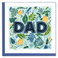 Quilled Botanical DAD Greeting Card
