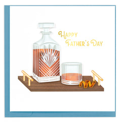 Quilled Father's Day Whiskey Greeting Card