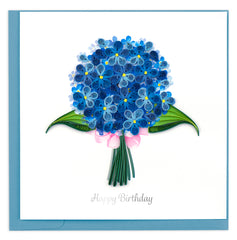 Quilled Birthday Hydrangeas Greeting Card