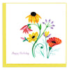 Quilled Wildflower Birthday Blooms Greeting Card