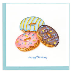 Quilled Birthday Donuts Greeting Card