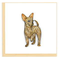 Quilled Chihuahua Greeting Card