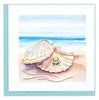 Quilled Seashell & Pearl Greeting Card