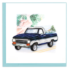 Quilled Pickup Truck Greeting Card