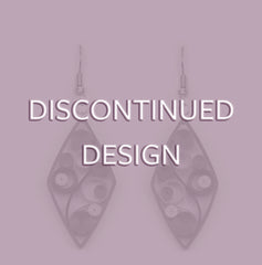 Ruby Diamond Swirl Quilled Earrings