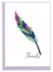 Quilled Thanks Quill Gift Enclosure Mini Card