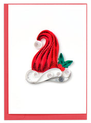 Quilled Santa Hat Gift Enclosure Mini Card