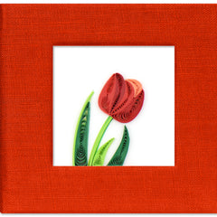 Quilled Red Tulip Sticky Note Pad Cover