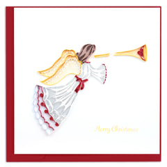 Quilled Christmas Angel Greeting Card (New 2023)