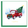 Quilled Christmas Truck Greeting Card