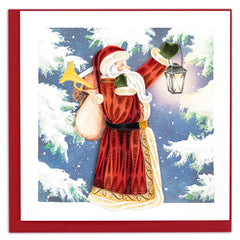 Quilled Vintage Santa Christmas Card