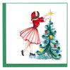 Quilled Christmas Lady Holiday Card
