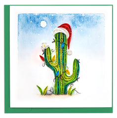 Quilled Christmas Cactus Greeting Card