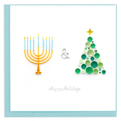 Quilled Hanukkah & Christmas Card