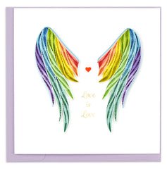 Quilled Pride Wings Greeting Card