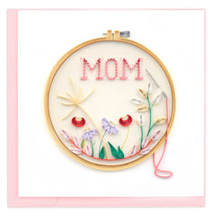Quilled Mom Cross Stitch Greeting Card