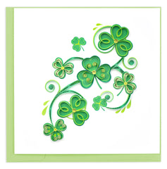 Quilled Shamrocks Greeting Card