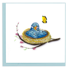 Quilled Birds Nest Greeting Card