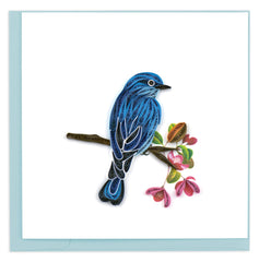 Quilled Mountain Bluebird Greeting Card