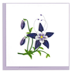Quilled Rocky Mountain Columbine Greeting Card