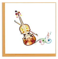 Quilled Violin Greeting Card