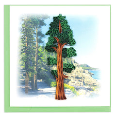 Quilled Redwood Tree Greeting Card