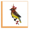 Quilled Cedar Waxwing Greeting Card