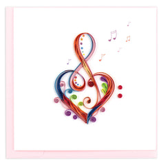Quilled Love Song Greeting Card