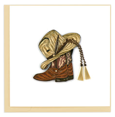 Quilled Cowboy Toys Greeting Card