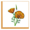 Quilled Yellow Poppies Greeting Card