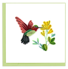 Quilled Hummingbird Greeting Card