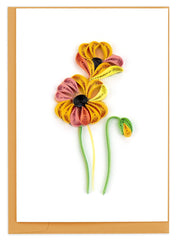 Quilled Orange Poppies Gift Enclosure Mini Card