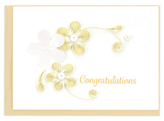Quilled Floral Congrats Gift Enclosure Mini Card
