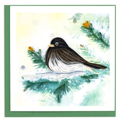 Quilled Dark-eyed Junco Greeting Card