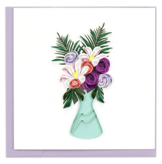 Quilled Flower Vase Greeting Card
