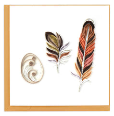 Quilled Story of a Feather Greeting Card