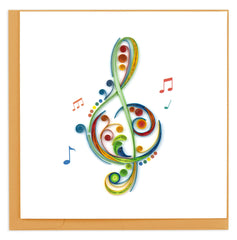 Quilled Treble Clef Greeting Card