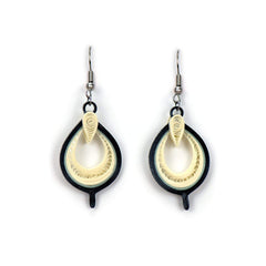Business Black Quilled Earrings
