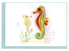 Quilled Seahorse Gift Enclosure Mini Card