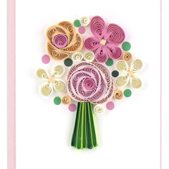 Quilled Flower Bouquet Gift Enclosure Mini Card