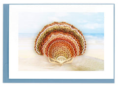 Quilled Scallop Shell Gift Enclosure Mini Card