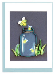 Quilled Fireflies Gift Enclosure Mini Card